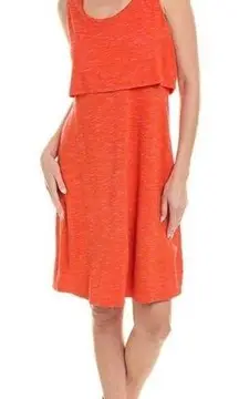 CAbi, New Weekend Sunset Orange Sleeveless Jersey Tank Midi Dress Size Medium