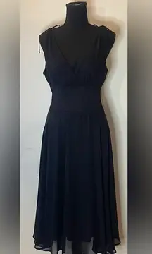 Scarlett- Black tank top midi flowy dress‎ Size 12