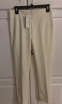 NWT Peace Cloth Chalk Ivory Crepe Wide Leg Dress Pants Womens Size 2