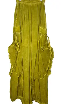 Meli Melo Vibrant Yellow Viscose wide leg cargo M