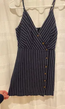 by PacSun Women's Navy and White Playsuit-romper