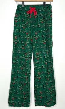 Natural Reflections 100% Cotton Flannel Pajama Pants M Big Foot Yeti Sasquatch