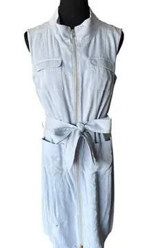 HILTON HOLLIS NEW YORK GREY ZIP UP DRESS SIZE 8