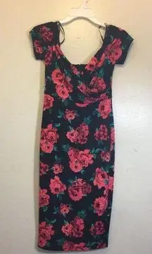 I.N. STUDIO SAN FRANCISCO Juniors Cold Shoulder Floral Print Dress Size 3