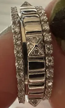 Sterling Silver Moissanite Ring Fidget size 7 moissanite ring NWT