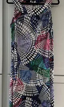 Tiana B Colorful Geometric Circle Popover Dress Travel Spring Summer Easter 18W‎