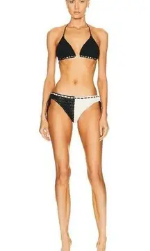 Zimmermann  Clover Crochet Bikini Set in Black & White