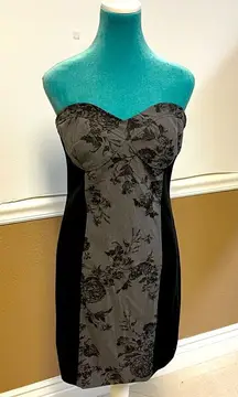 Vintage Rampage Strapless Floral Panel Dress – Size‎ 11