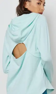 Light Blue Featherweight Open Back Hoodie