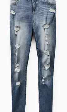 TORRID size 18R Bombshell Skinny Premium Stretch High Rise Destructed Jeans 18