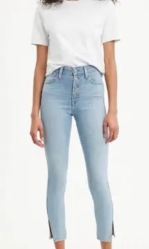 Button Front 721 High Rise Skinny Ankle Jeans
