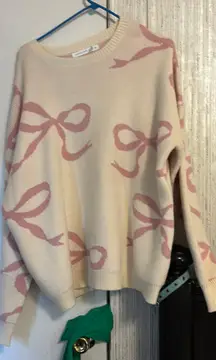 Altar'd State pink bow Sweater