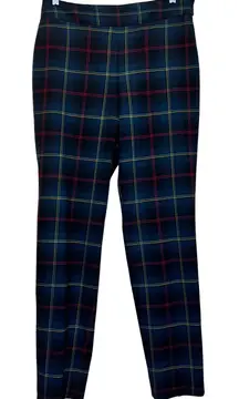 Talbots Heritage Tartan Plaid Pants Size 8 Wool Blend Straight Leg Trousers Prep