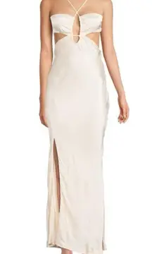 BARDOT Daring Cutout Satin Maxi Dress
