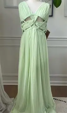 NWT Light In The Box Lime Green Formal Gown Dress Cut Out Waist 26W 3X