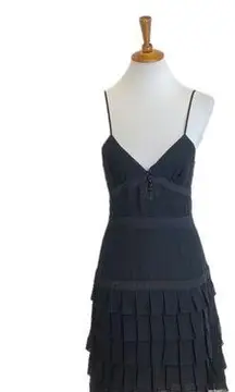 Alexander Wang Drop Waist Dress Black Size 4 Glam Cocktail Silk Quiet Luxury