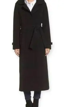 Gallery Women’s Black Trench Coat, Size 4 Retail $300