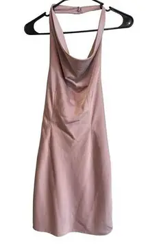 Revolve By The Way Women's Pink Backless Halter Scoop Neck Midi Dress NWOT Small