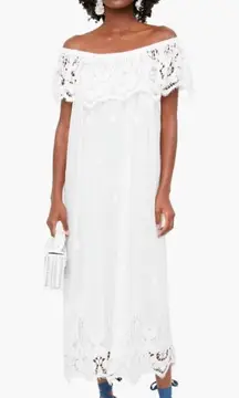 NWT Tuckernuck White Lace Avalon Maxi Crochet Dress size‎ xs honeymoon wedding