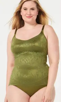 Ruby Ribbon Lace Cami SL3024 Olive Green Smooth Shape Sculpt Size 46 Foliage