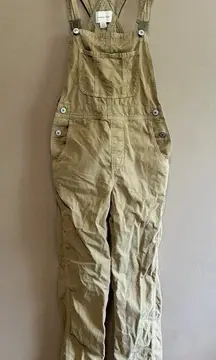 American Eagle Corduroy Tan Brown Overalls Size XXS Fall Cozy Preppy Layer Flaws