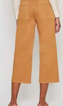 Joie mustard high-waisted cropped pants size 8