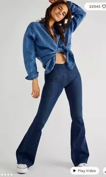 Free People Penny Pull On Flare Jeans 104