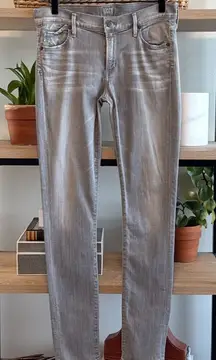 Citizens Of Humanity Mid-Rise Avedon Ankle Ultra Skinny Grey Jeans, 29