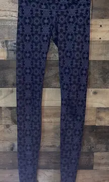 Lululemon Wunder Under Leggings Purple Mid Rise Full Length Mini Prisma