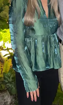 Iridescent Green Blouse