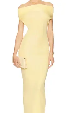 Helsa Aaliyah Maxi Knit Dress in Butter Yellow