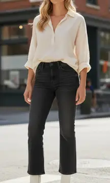 NWT Hudson Jeans  Barbara High-Waist Bootcut Crop in Someday Soon 32