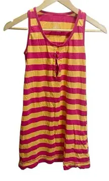 Xhilaration Women's Sleepwear Pajama Dress Pink Orange Striped XS