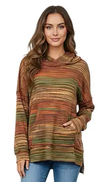 Haptics Multicolor Striped Pullover Size Small