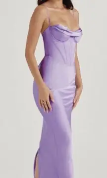 HOUSE OF CB 'Charmaine' Lavender Corset‎ Maxi Dress NWOT size Small purple