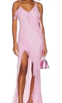 Amanda Uprichard X Revolve Cassilda Gown in Baby Pink