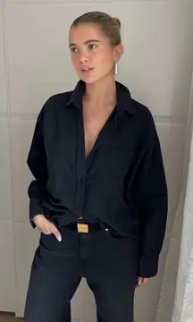 NWOT Djerf Avenue Breezy Shirt in Black