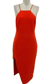 TALULAH Losing My Mind Midi Dress Tangerine Orange Size Medium / US 6