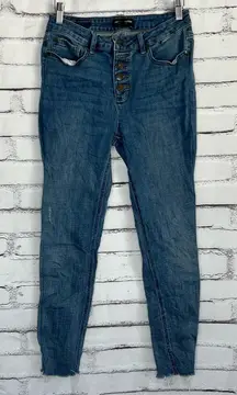 Kenneth Cole High Rise Skinny Jeans Button-Fly Medium Wash Women’s 4 Streetwear