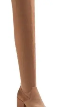 DV by Dolce Vita Cayla Suede Over-the-Knee Boots, Light Taupe, Size 7, EUC