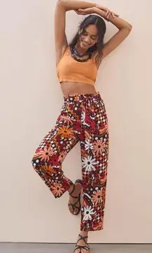 NWT Farm Rio Daisy Wide-Leg Pants, size Medium