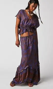 Free People Dreambound Printed Maxi Skirt