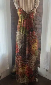 Moa Moa colorful paisley print summer dress size M