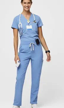 FIGS Yola Scrub Pants Ceil Blue