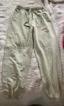 Light Green Cuffed Sweatpants