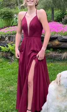 Maroon Prom Dress