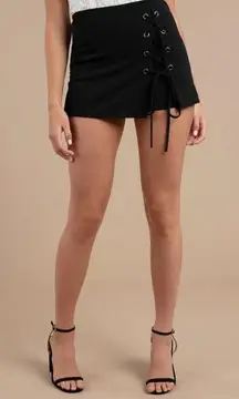 Black tie up skort 