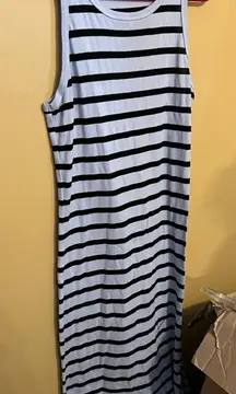 Michael stars striped maxi dress M