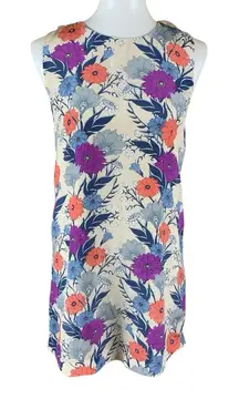 Olivaceous Floral Shift Dress M Sleeveless Summer Wedding Guest Garden Party