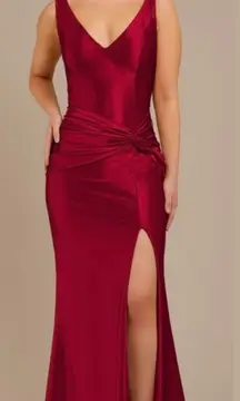 David's Bridal Galina Signature Satin Tank Knot Dress